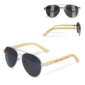 Solglasögon Aviator med bambu