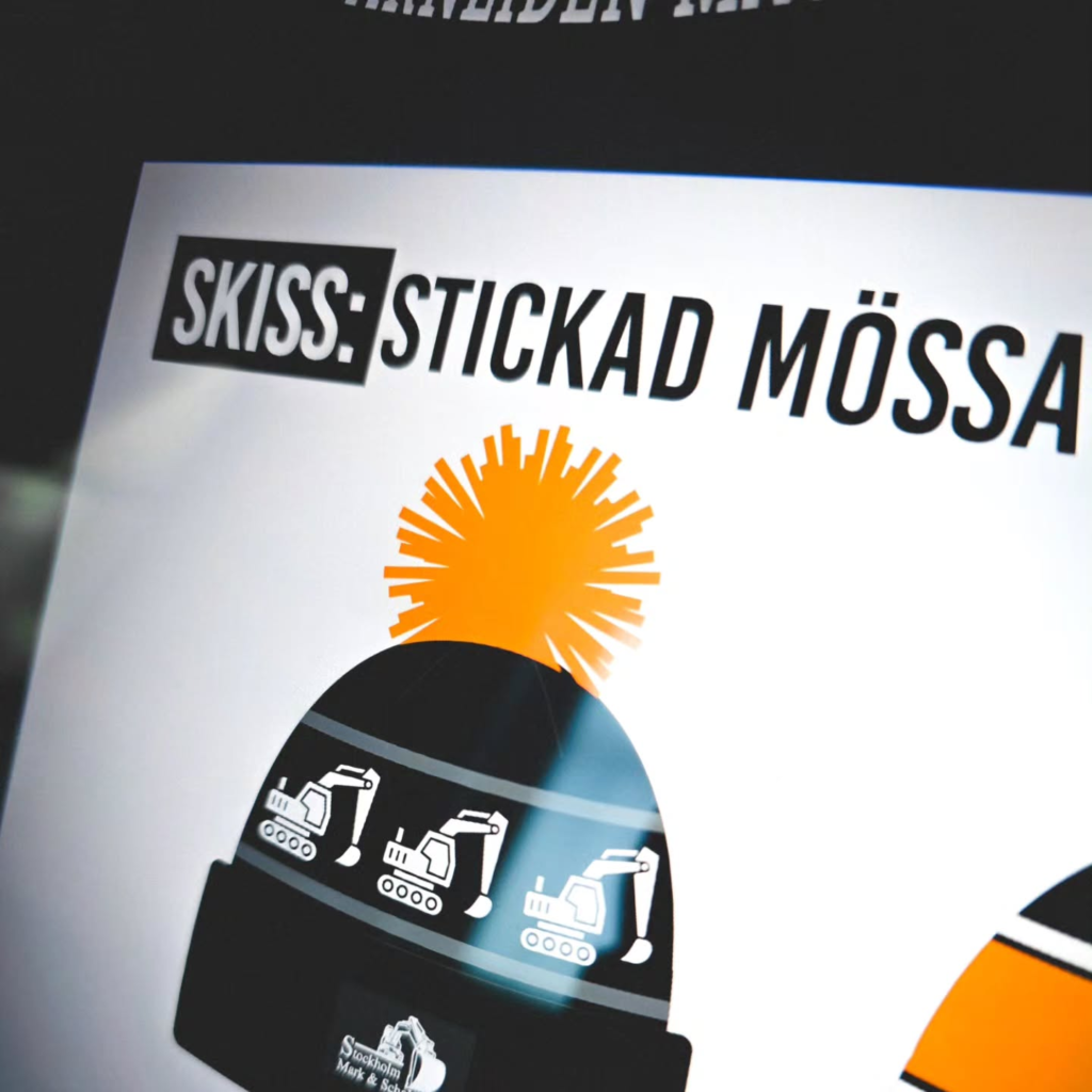skiss på stickade mössor