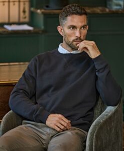 Ribbed Interlock Crew Neck