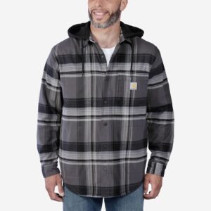 Rugged Flex™ Relaxed Fit Flannel Fleece Lined Hooded Shirt Jac