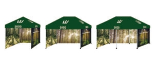 Tältpaket Fullfärgstryck 3x3meter med tak och 3 väggar