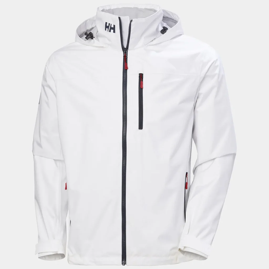 Men's Crew Hooded Sailing Jacket 2.0 vit fram