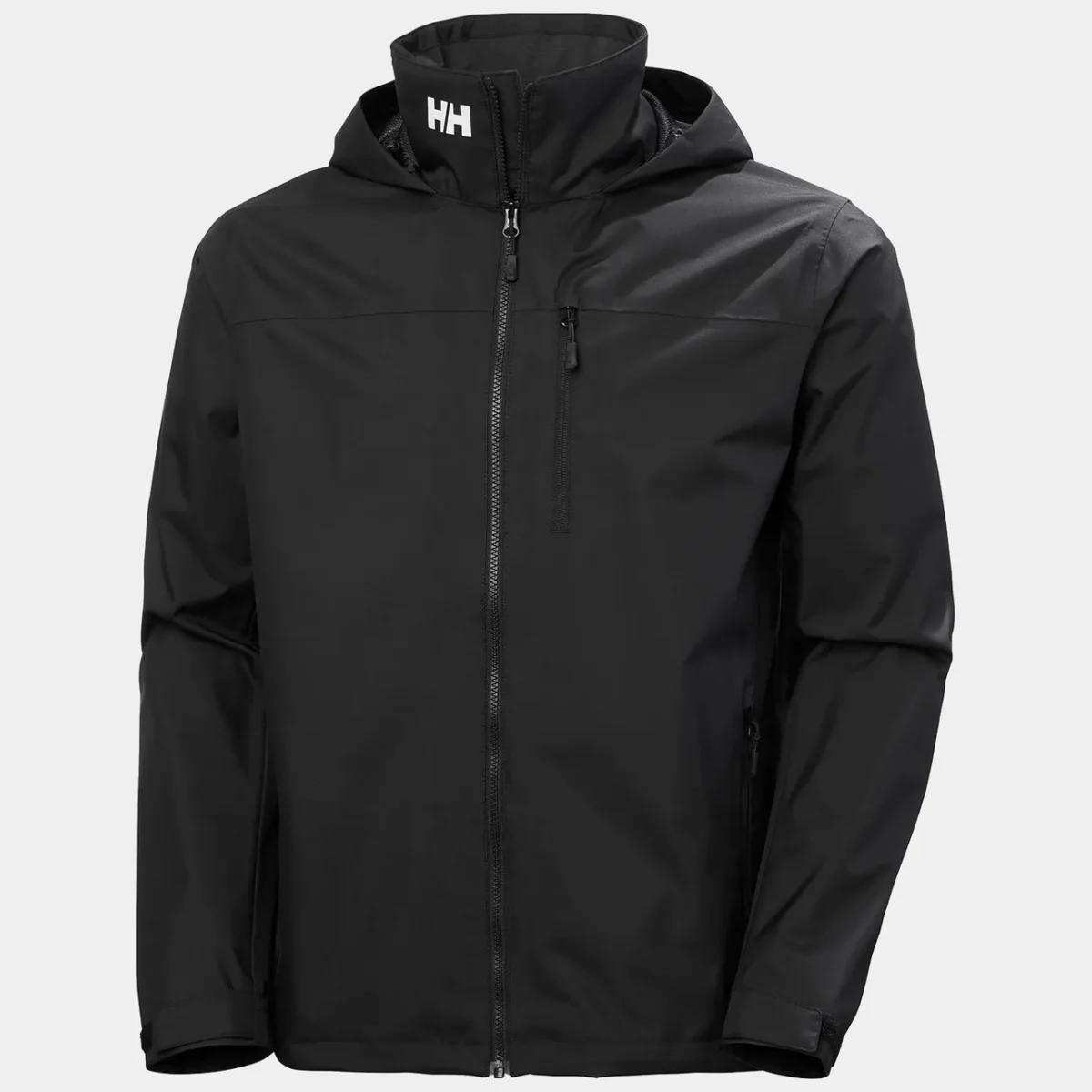 helly hansen svart seglarjacka med huva
