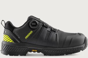 Fristads Fristads ComfortStep skyddssko vattentät S7S Low – Antracitgrå/Neongul (897)