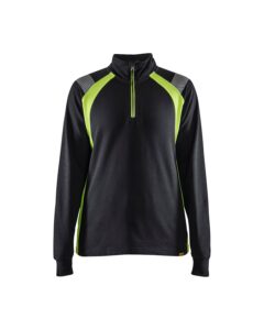 Blåkläder 3403-1158 Tröja halfzip Dam – Svart/Varselgul