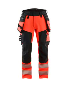 Blåkläder 1122-1648 Varselbyxa 4-vägsstretch – Varselröd/Svart