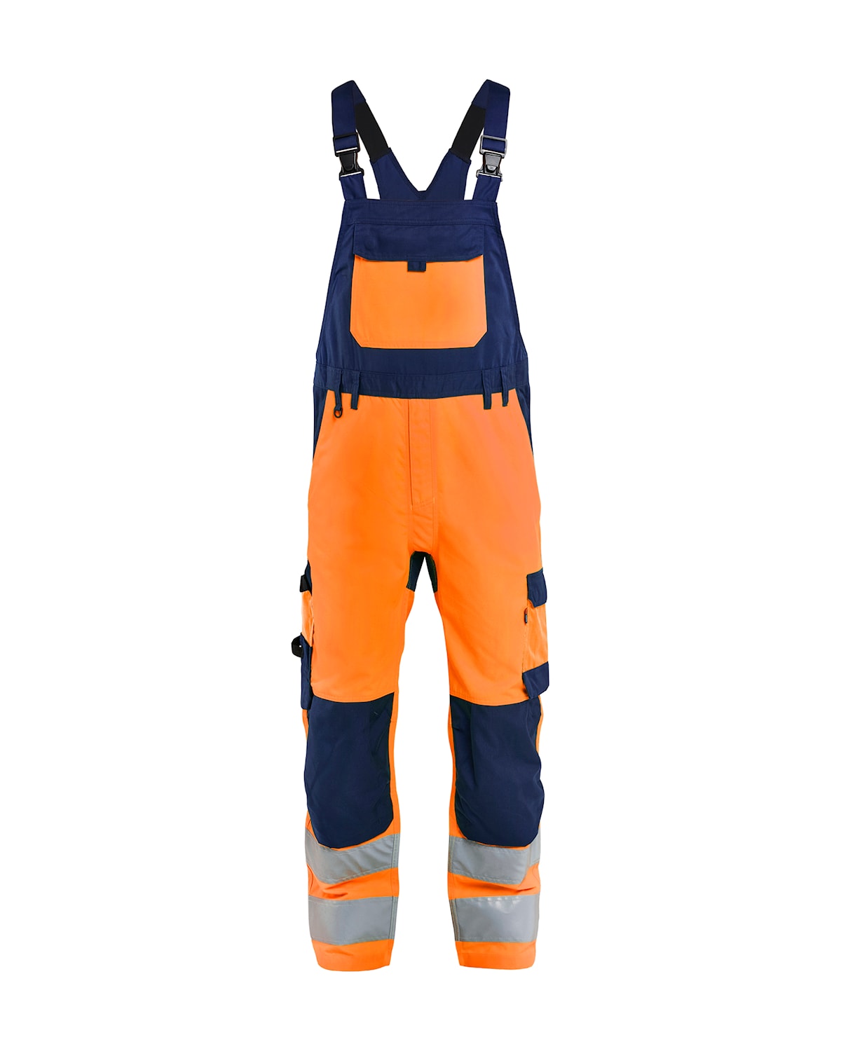 Blåkläder 2663-1905 Hängselbyxa Varsel – Varselorange/Marinblå