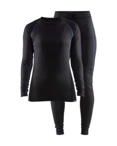 Blåkläder 7202-1707 Underställ set light dam – Svart/Kornblå