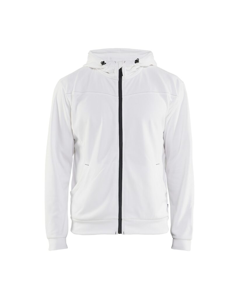 Blåkläder 3363-2526 Huvtröja full zip – Vit/Mörkgrå