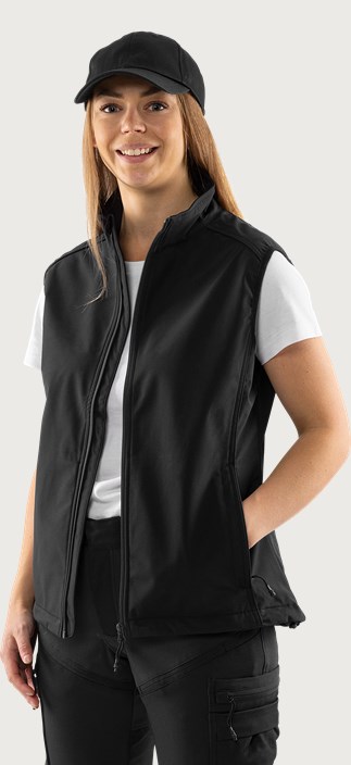 Fristads Acode softshell-väst 1507 SBT, dam – Svart (940)