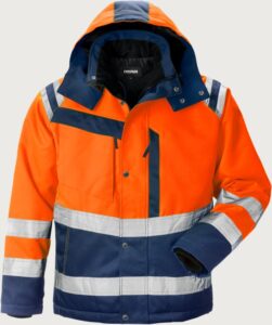 Fristads Varsel vinterjacka 4043 PP, klass 3 – Varsel Orange/Marinblå (271)