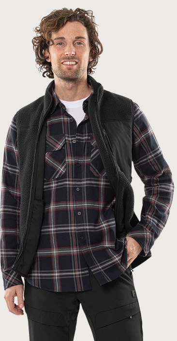Fristads Flanellskjorta 7421 MSF – Svart (940)