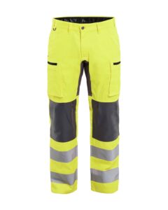 Blåkläder 1585-1811 Varselbyxa Stretch – Varselgul/Mellangrå