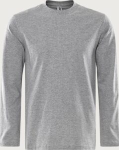 Fristads Acode heavy långärmad T-shirt 1914 HSJ – Ljusgrå (910)