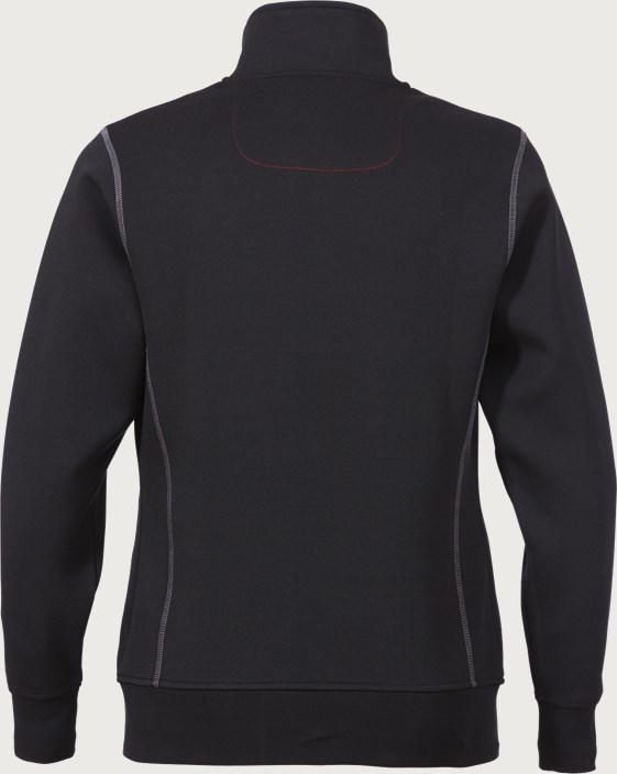 Fristads Acode sweatshirt-jacka 1748 DF, dam – Svart (940)