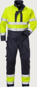 Fristads Flamskyddad vinteroverall 8088 FLAM, klass 3 – Varsel Gul/Marinblå (171)