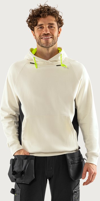 Fristads Stretch sweatshirt med huva 7870 GKC – Off-white (901)