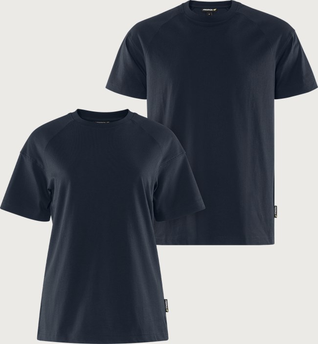 Fristads Green heavy T-shirt ekologisk bomull 7610 GKT, herr och dam – Mörk marinblå (544)