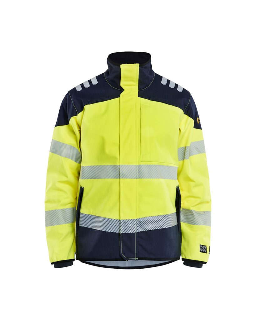 Blåkläder 4948-1560 Softshelljacka Multinorm Inherent – Varselgul/Marinblå