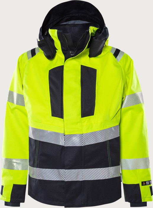 Fristads Flamestat Airtech® skaljacka 4525 ATHR, klass 3 – Varsel Gul/Marinblå (171)