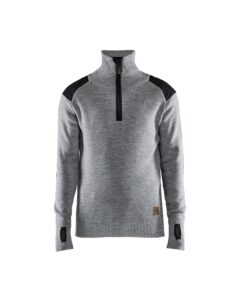 Blåkläder 4630-1071 Ulltröja – Grå melange/Mörkgrå