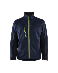 Blåkläder 4950-2516 Softshelljacka – Mörk marinblå/varselgul