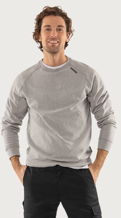 Fristads Green sweatshirt Close the loop 7850 CLS – Ljusgrå (910)