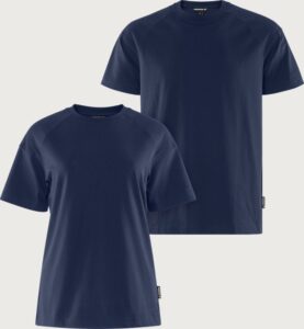 Fristads Green heavy T-shirt ekologisk bomull 7610 GKT, herr och dam – Marinblå (540)