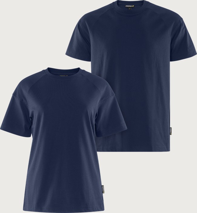 Fristads Green heavy T-shirt ekologisk bomull 7610 GKT, herr och dam – Marinblå (540)