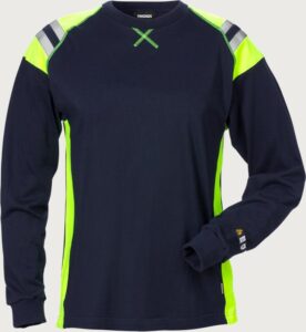 Fristads Flamestat långärmad T-shirt 7098 TFLH, dam – Marinblå (540)