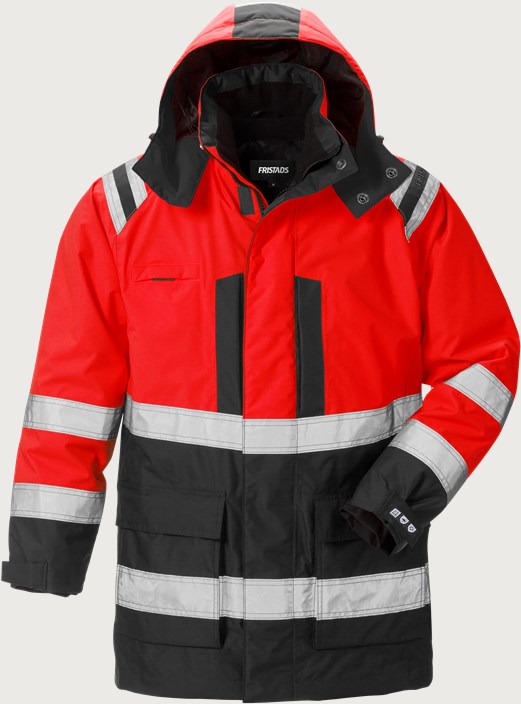 Fristads Varsel Airtech® 2-i-1 parkas 4036 GTT, klass 3 – Varsel Röd/Svart (396)