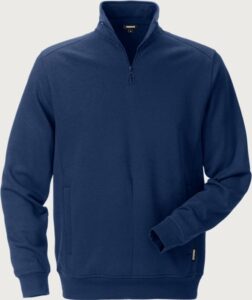 Fristads Sweatshirt med kort dragkedja 7607 SM – Marinblå (540)