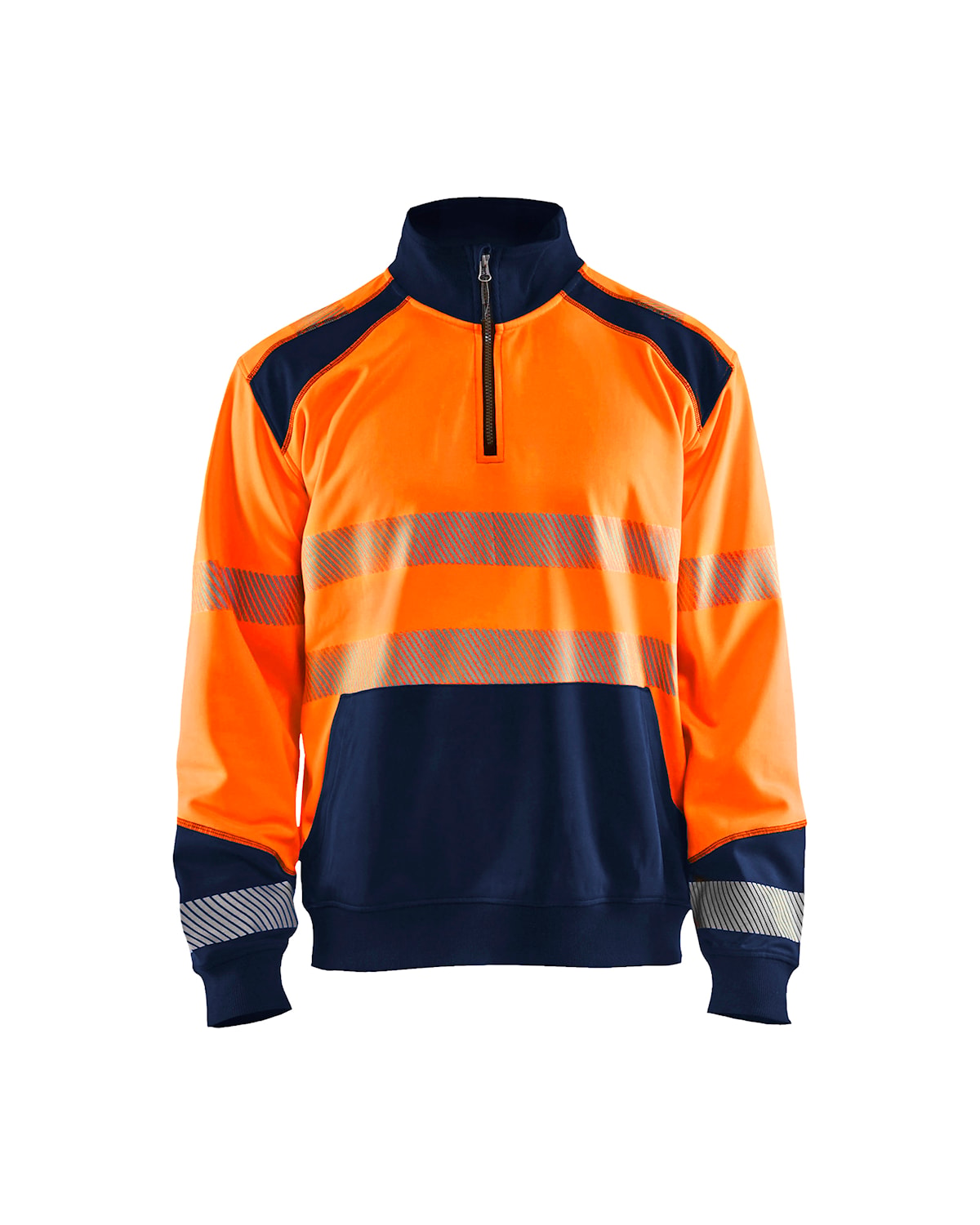Blåkläder 3556-2528 Varseltröja med krage – Varselorange/Marinblå