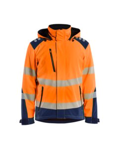 Blåkläder 4400-2513 Lättfodrad softshelljacka vinter varsel – Varselorange/Marinblå