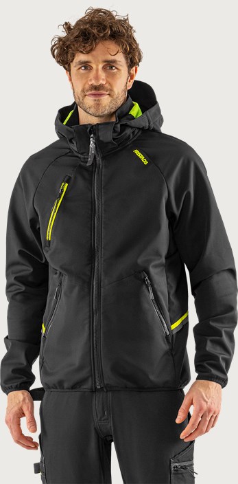 Fristads Funktionell softshell-jacka med huva 4871 GBF – Svart (940)