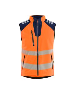Blåkläder 3091-2513 Softshellväst varsel – Varselorange/Marinblå