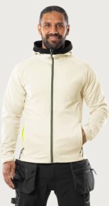 Fristads Funktionell stretchjacka med huva 7871 GTD – Off-white (901)