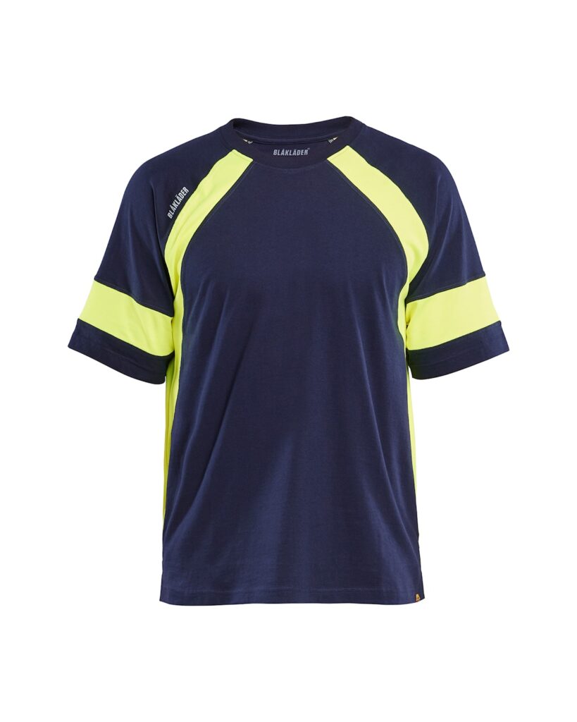 Blåkläder 3523-1030 T-shirt med Varsel – Marinblå/Varselgul
