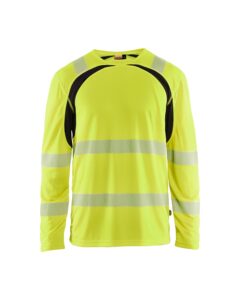 Blåkläder 3599-1013 UV-skyddad Långärmad T-shirt Varsel – Varselgul/Svart