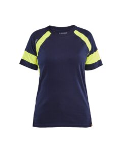 Blåkläder 3524-1030 T-shirt med Varsel Dam – Marinblå/Varselgul