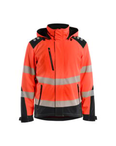 Blåkläder 4400-2513 Lättfodrad softshelljacka vinter varsel – Varselröd/Svart