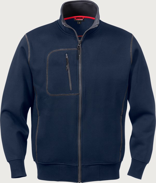 Fristads Acode sweatshirt-jacka 1747 DF – Midnattsblå (543)