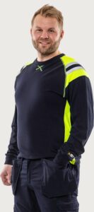 Fristads Flamestat Långärmad T-shirt 7072 TFLH – Marinblå (540)