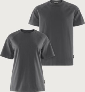 Fristads Green heavy T-shirt ekologisk bomull 7610 GKT, herr och dam – Mörkgrå (941)