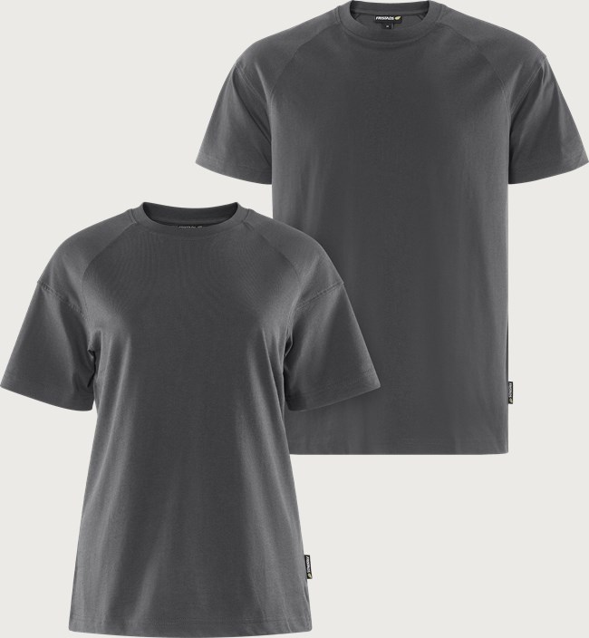 Fristads Green heavy T-shirt ekologisk bomull 7610 GKT, herr och dam – Mörkgrå (941)