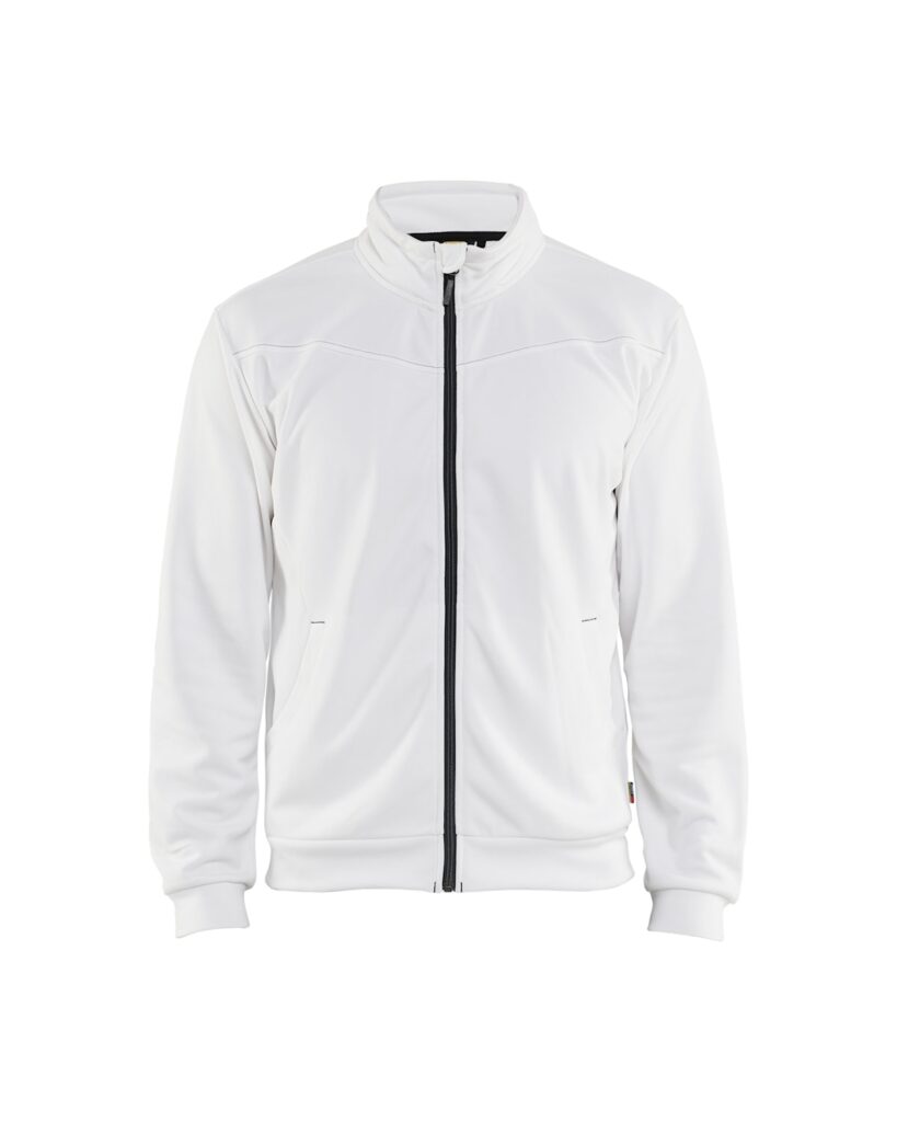 Blåkläder 3362-2526 Sweatshirt full zip – Vit/Mörkgrå