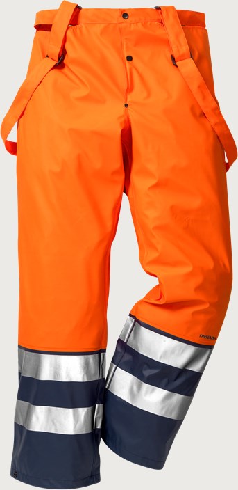 Fristads Varsel Regnbyxa 2625 RS, klass 2 – Varsel Orange/Marinblå (271)