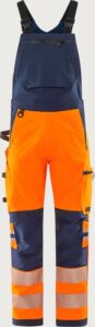 Fristads Varsel Green hängslebyxa stretch 1031 GSTP, klass 2 – Varsel Orange/Marinblå (271)