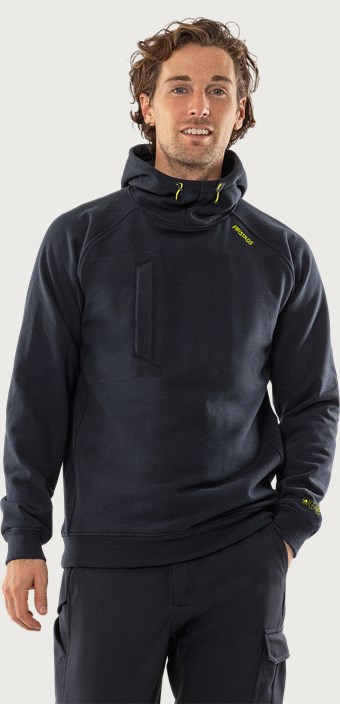 Fristads Flamestat sweatshirt med huva stretch 7181 MFRN – Mörk marinblå (544)
