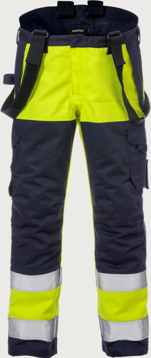 Fristads Flamskyddad vinterbyxa 2588 FLAM, klass 2 – Varsel Gul/Marinblå (171)